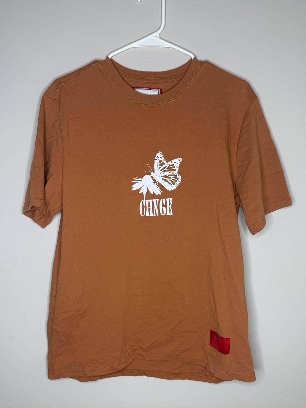 CHNGE growth is a process butterfly graphic tee medium unisex